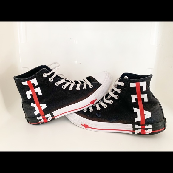 converse fear love black
